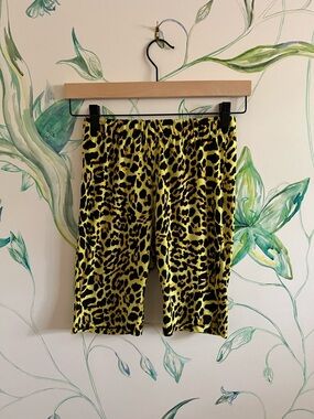 Urban Renewal Yellow and Black Leopard Bike Shorts